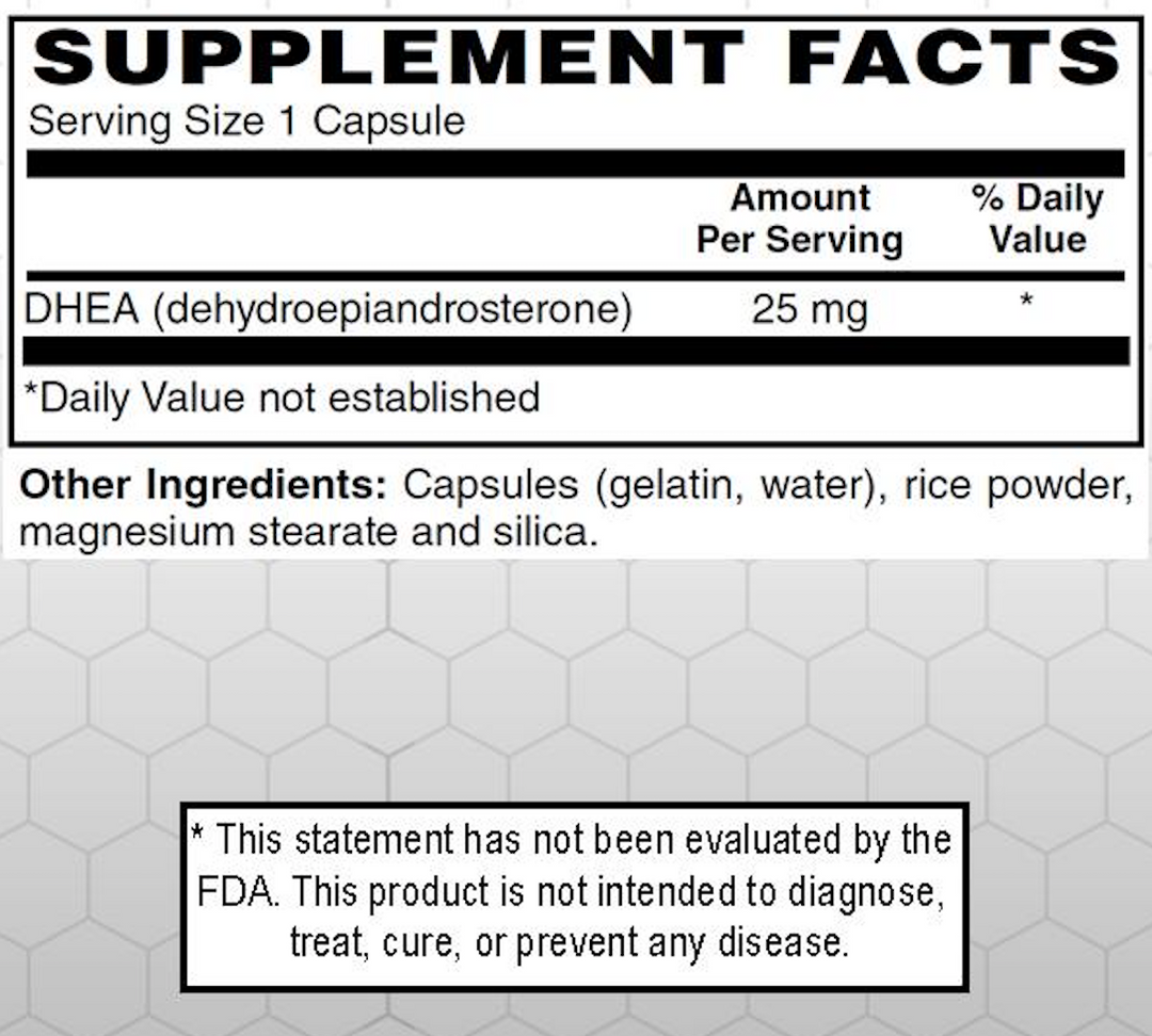 DHEA 25mg - Performance, Mood & Energy Support