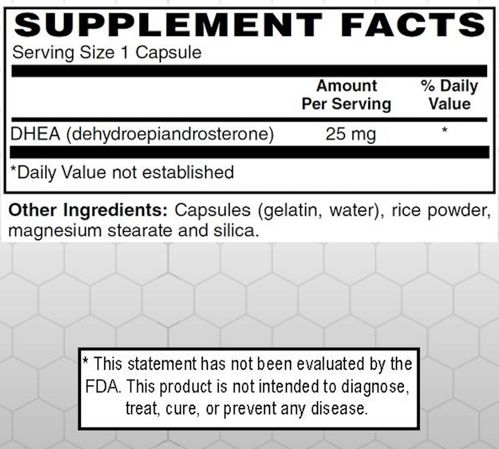 DHEA 25mg - Performance, Mood & Energy Support