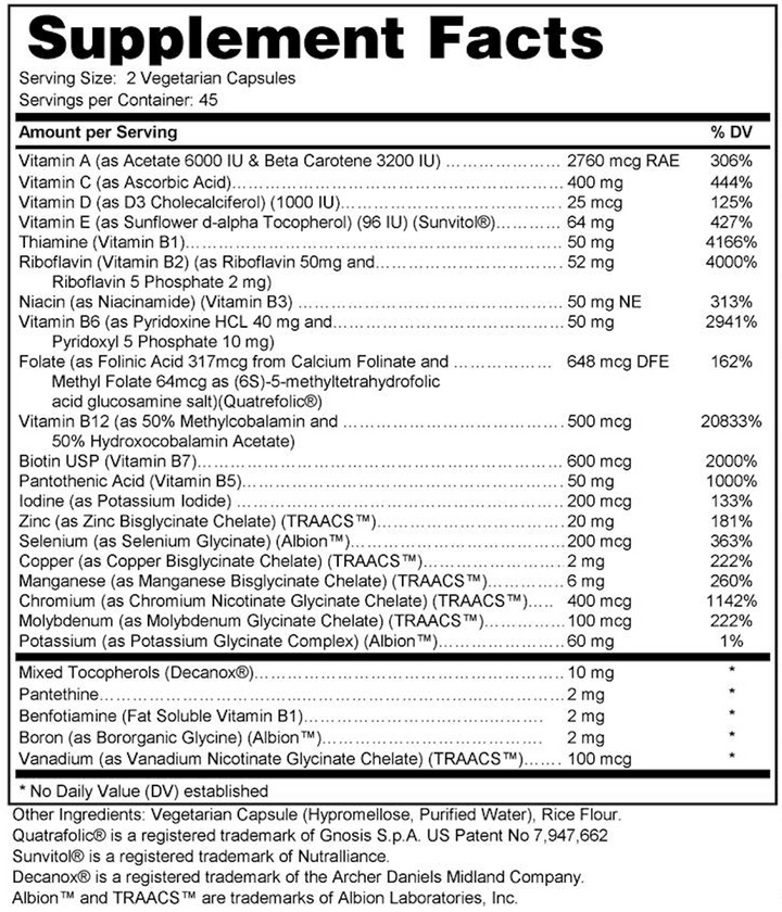 Daily Multi - Daily Micronutrient, Mineral & Methylation Support