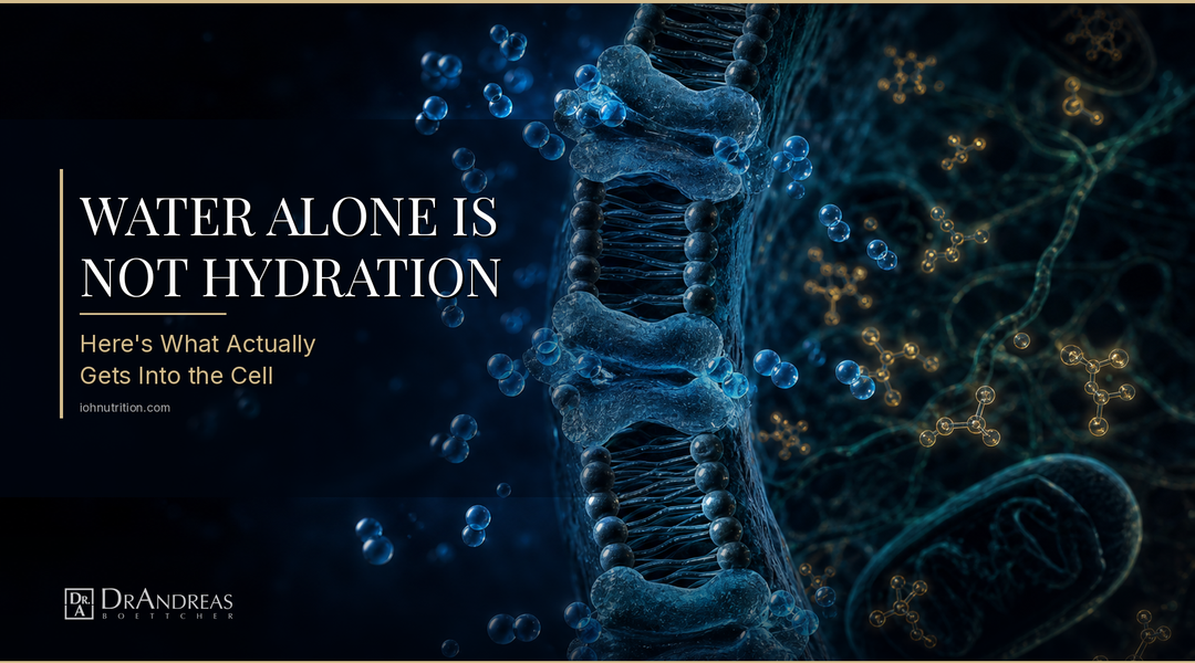 Water Alone Is Not Hydration. Here's What Actually Gets Into the Cell.