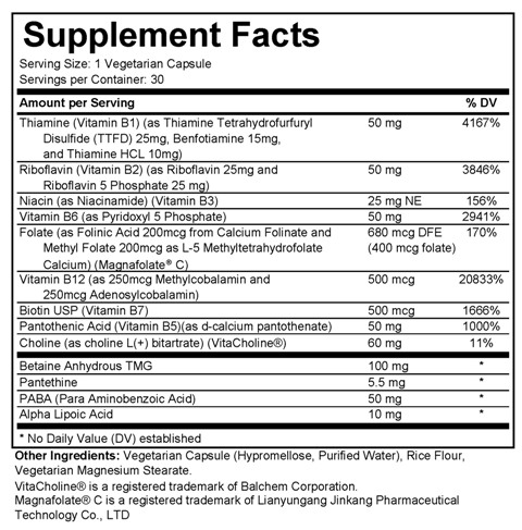 Methylated B - B Vitamin Complex +
