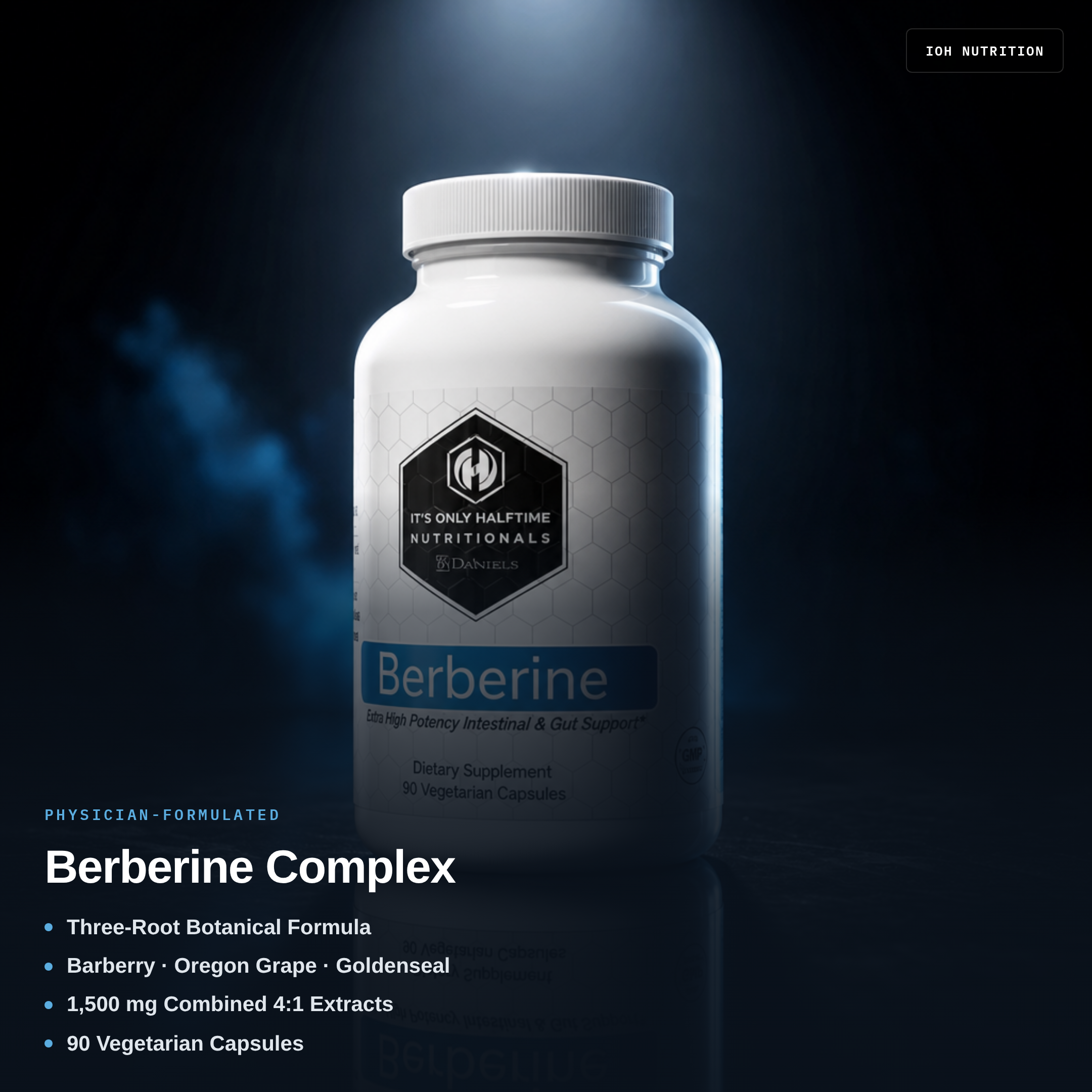 IOH Nutrition Berberine Complex, Ultra High Potency Intestinal and Gut Support