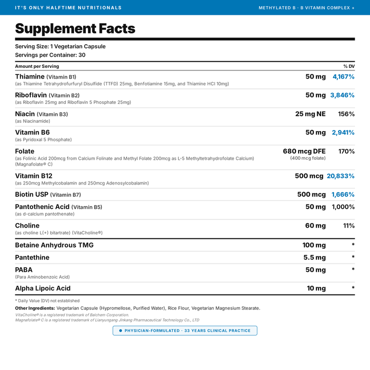 Methylated B - B Vitamin Complex Plus